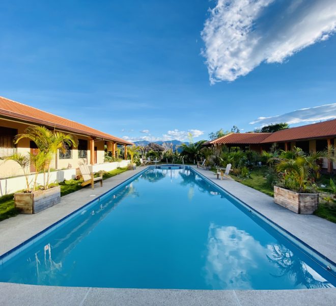 Pool and hotel view of this property located in the heart of the Malacatos countryside