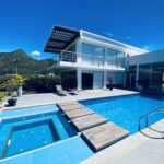 Luxury contemporary estate in Malacatos Ecuador with pool and landscaped gardens